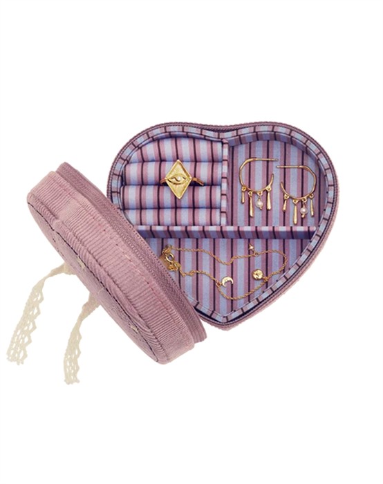 Heart Smykke Box - Purple Theatre Magic 